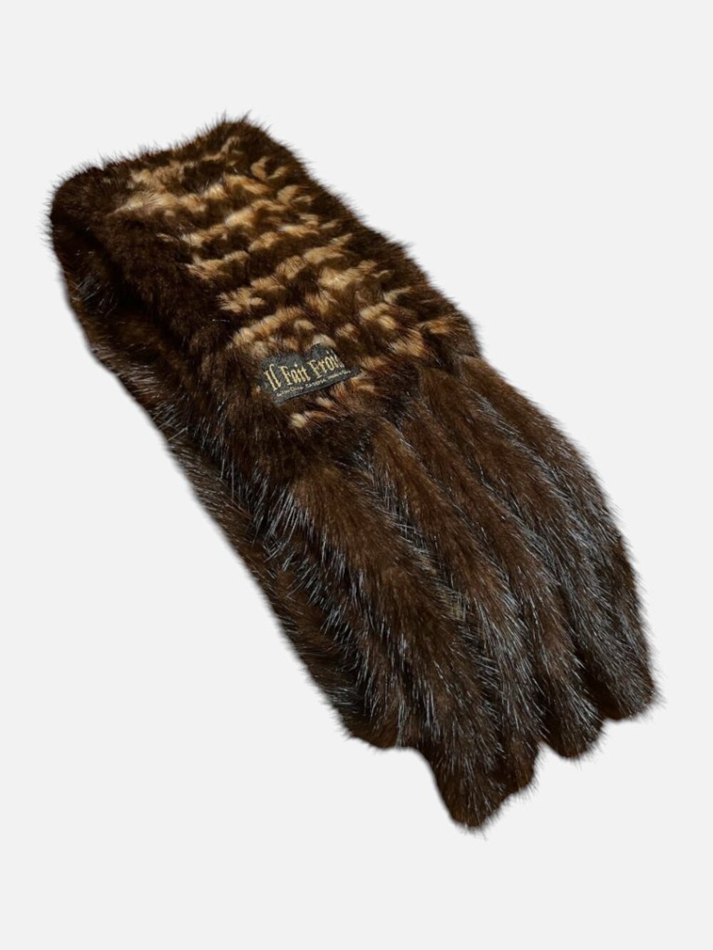 Vintage Il Fait Froid Genuine Mink Fur Scarf - Picture 6 of 6